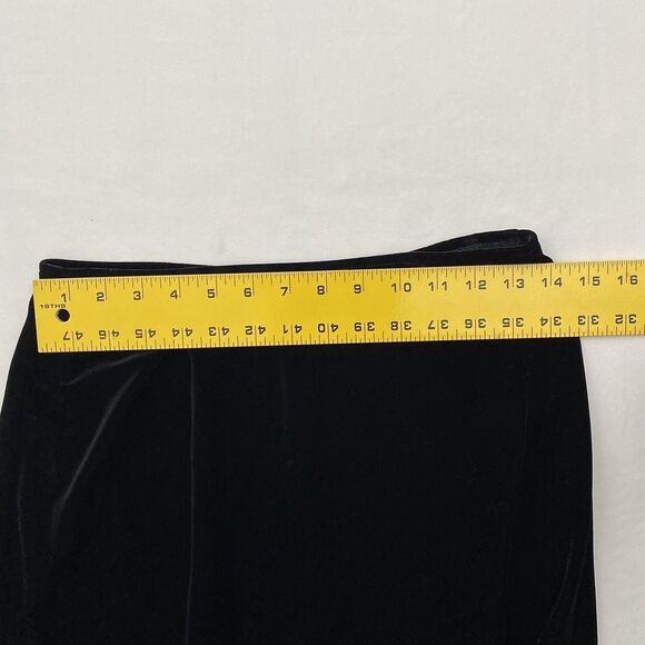 VTG Ronni Nicol by Ouida Velvet Maxi Skirt Womens Large Black Side Slits Witchy - Picture 7 of 10